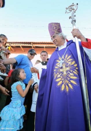 Masaya se desbordó en recibimiento al Cardenal Leopoldo Brenes