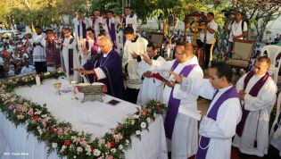 Masaya se desbordó en recibimiento al Cardenal Leopoldo Brenes