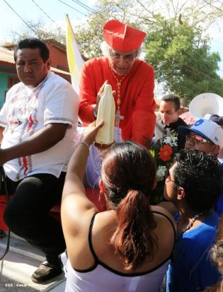 Masaya se desbordó en recibimiento al Cardenal Leopoldo Brenes