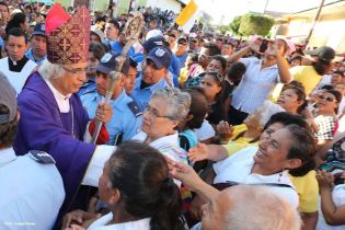 Masaya se desbordó en recibimiento al Cardenal Leopoldo Brenes