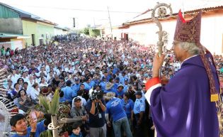 Masaya se desbordó en recibimiento al Cardenal Leopoldo Brenes