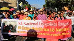 Masaya se desbordó en recibimiento al Cardenal Leopoldo Brenes