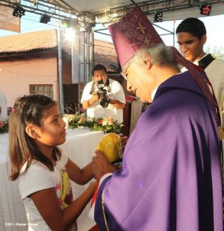Masaya se desbordó en recibimiento al Cardenal Leopoldo Brenes
