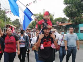 Caminatas y caravanas en toda Nicaragua en Fuerza de Victorias celebrando el 43/19