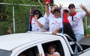 Caminatas y caravanas en toda Nicaragua en Fuerza de Victorias celebrando el 43/19