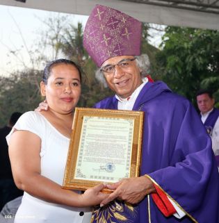 Masaya se desbordó en recibimiento al Cardenal Leopoldo Brenes