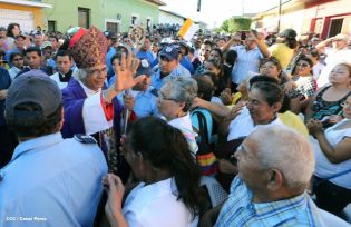 Masaya se desbordó en recibimiento al Cardenal Leopoldo Brenes