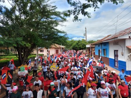 Caminatas y caravanas en toda Nicaragua en Fuerza de Victorias celebrando el 43/19