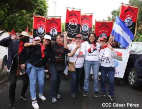 Caminatas y caravanas en toda Nicaragua en Fuerza de Victorias celebrando el 43/19
