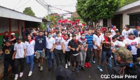 Caminatas y caravanas en toda Nicaragua en Fuerza de Victorias celebrando el 43/19