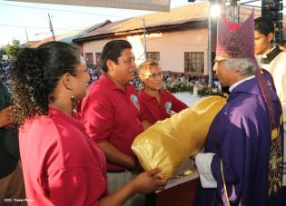 Masaya se desbordó en recibimiento al Cardenal Leopoldo Brenes