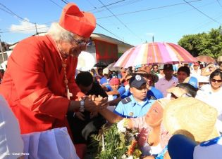 Masaya se desbordó en recibimiento al Cardenal Leopoldo Brenes
