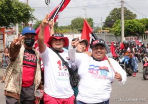 Caminatas y caravanas en toda Nicaragua en Fuerza de Victorias celebrando el 43/19