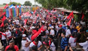 Caminatas y caravanas en toda Nicaragua en Fuerza de Victorias celebrando el 43/19