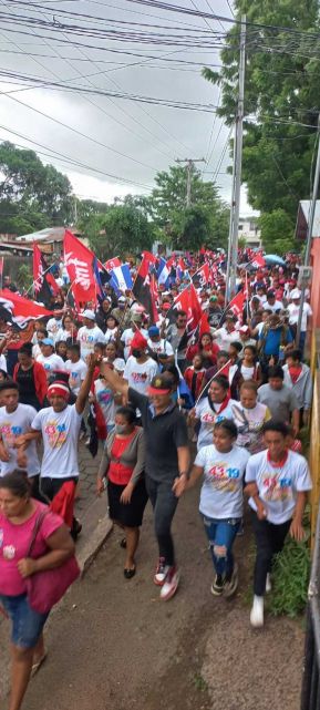 Caminatas y caravanas en toda Nicaragua en Fuerza de Victorias celebrando el 43/19