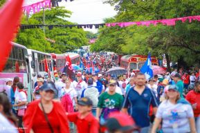 Caminatas y caravanas en toda Nicaragua en Fuerza de Victorias celebrando el 43/19