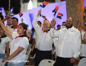 Presidente Daniel Ortega y Compañera Rosario presiden acto del 43/19 de la Revolución Sandinista