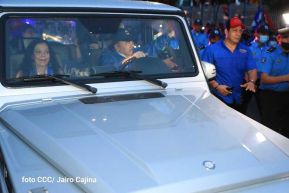 Presidente Daniel Ortega y Compañera Rosario presiden acto del 43/19 de la Revolución Sandinista