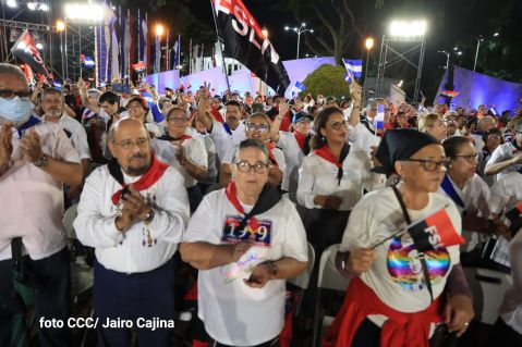 Presidente Daniel Ortega y Compañera Rosario presiden acto del 43/19 de la Revolución Sandinista