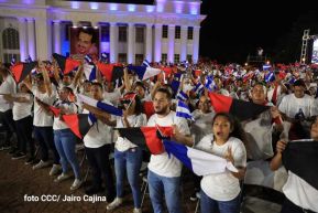 Presidente Daniel Ortega y Compañera Rosario presiden acto del 43/19 de la Revolución Sandinista