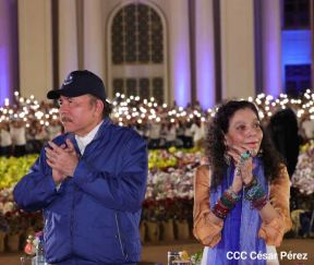 Presidente Daniel Ortega y Compañera Rosario presiden acto del 43/19 de la Revolución Sandinista