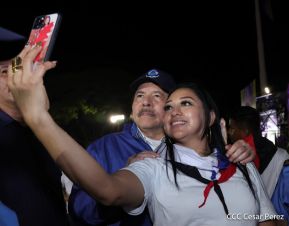 Presidente Daniel Ortega y Compañera Rosario presiden acto del 43/19 de la Revolución Sandinista