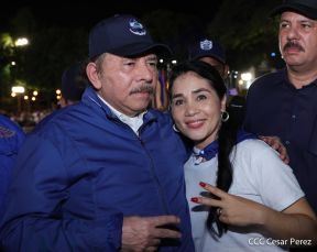Presidente Daniel Ortega y Compañera Rosario presiden acto del 43/19 de la Revolución Sandinista