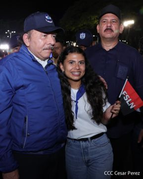 Presidente Daniel Ortega y Compañera Rosario presiden acto del 43/19 de la Revolución Sandinista