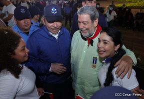 Presidente Daniel Ortega y Compañera Rosario presiden acto del 43/19 de la Revolución Sandinista