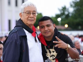 Presidente Daniel Ortega y Compañera Rosario presiden acto del 43/19 de la Revolución Sandinista