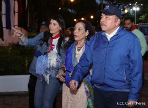 Presidente Daniel Ortega y Compañera Rosario presiden acto del 43/19 de la Revolución Sandinista
