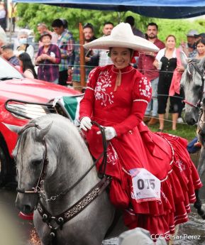 Espectacular desfile hípico por las calles de Managua