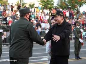 Desfile Militar “Pueblo Ejército” en saludo al 43 aniversario de fundación del Ejército de Nicaragua