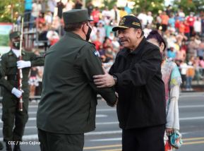 Desfile Militar “Pueblo Ejército” en saludo al 43 aniversario de fundación del Ejército de Nicaragua