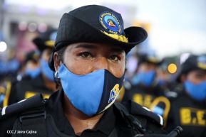 Presidente Daniel Ortega y Vicepresidenta Rosario Murillo presidieron acto del 43 Aniversario de la Policía Nacional