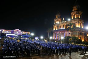 Presidente Daniel Ortega y Vicepresidenta Rosario Murillo presidieron acto del 43 Aniversario de la Policía Nacional