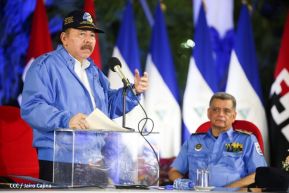 Presidente Daniel Ortega y Vicepresidenta Rosario Murillo presidieron acto del 43 Aniversario de la Policía Nacional
