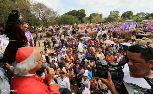 Carretas peregrinas llegan a Popoyuapa en un ambiente de fe y devoción