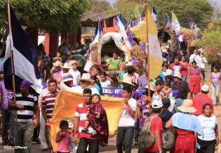 Carretas peregrinas llegan a Popoyuapa en un ambiente de fe y devoción