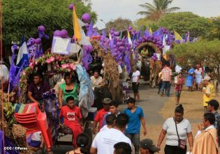 Carretas peregrinas llegan a Popoyuapa en un ambiente de fe y devoción