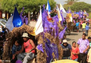 Carretas peregrinas llegan a Popoyuapa en un ambiente de fe y devoción
