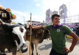 Carretas peregrinas llegan a Popoyuapa en un ambiente de fe y devoción