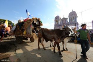 Carretas peregrinas llegan a Popoyuapa en un ambiente de fe y devoción