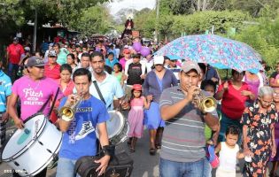 Carretas peregrinas llegan a Popoyuapa en un ambiente de fe y devoción