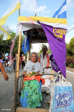 Carretas peregrinas llegan a Popoyuapa en un ambiente de fe y devoción
