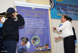 Presidente Daniel y Compañera Rosario clausuran XXIII Reunión de mandos de la Policía Nacional