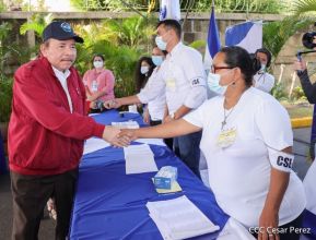 Presidente Daniel Ortega y Vicepresidenta Rosario Murillo votan en Elecciones Soberanas 2022