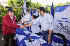 Presidente Daniel Ortega y Vicepresidenta Rosario Murillo votan en Elecciones Soberanas 2022