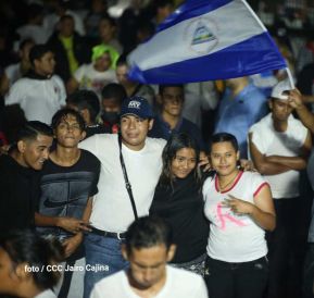Fiesta de la Militancia Sandinista en la Plaza de Las Victorias
