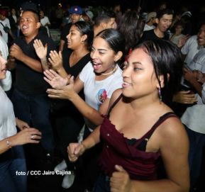 Fiesta de la Militancia Sandinista en la Plaza de Las Victorias